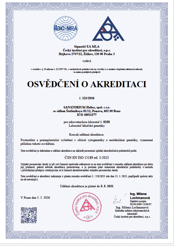 Certifikace a akreditace 6 - Sanatorium Helios CZ Akreditace LLG